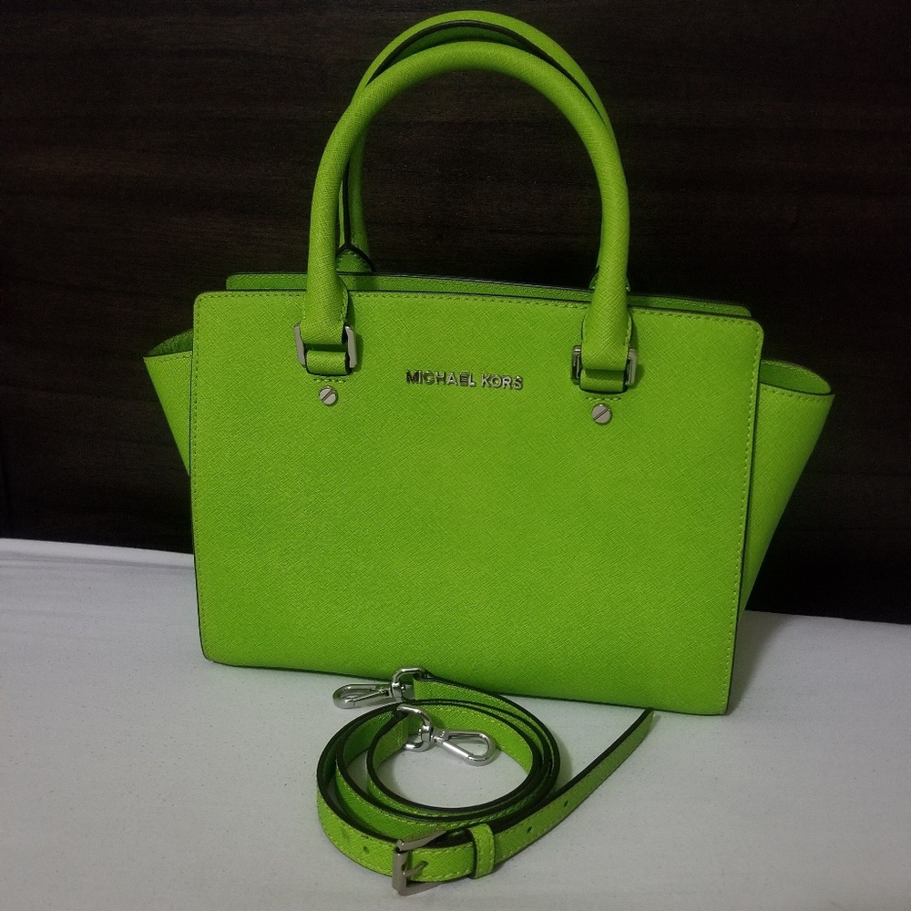 Michael Kors Selma Satchel - Pear Green